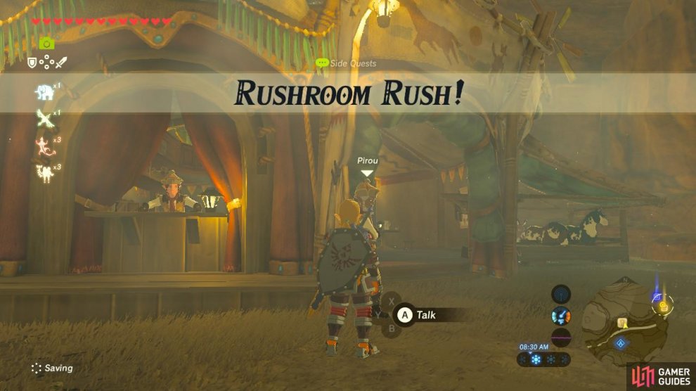 Rushroom Rush - Sidequests - Quests | The Legend of Zelda: Breath of the Wild | Gamer Guides