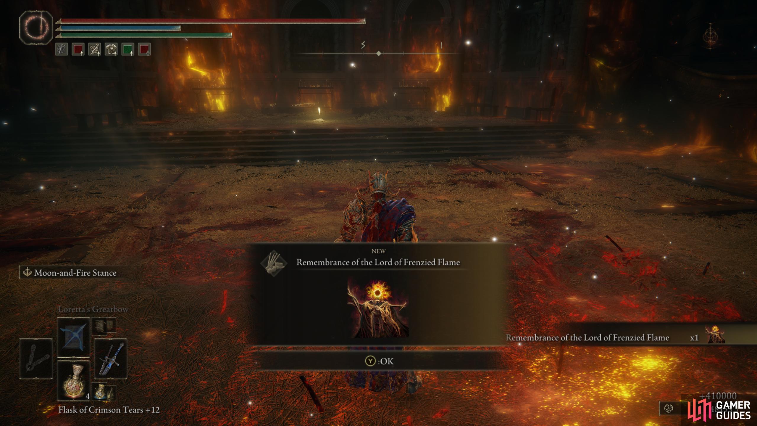 Remembrance of the Lord of Frenzied Flame Elden Ring Shadow of the