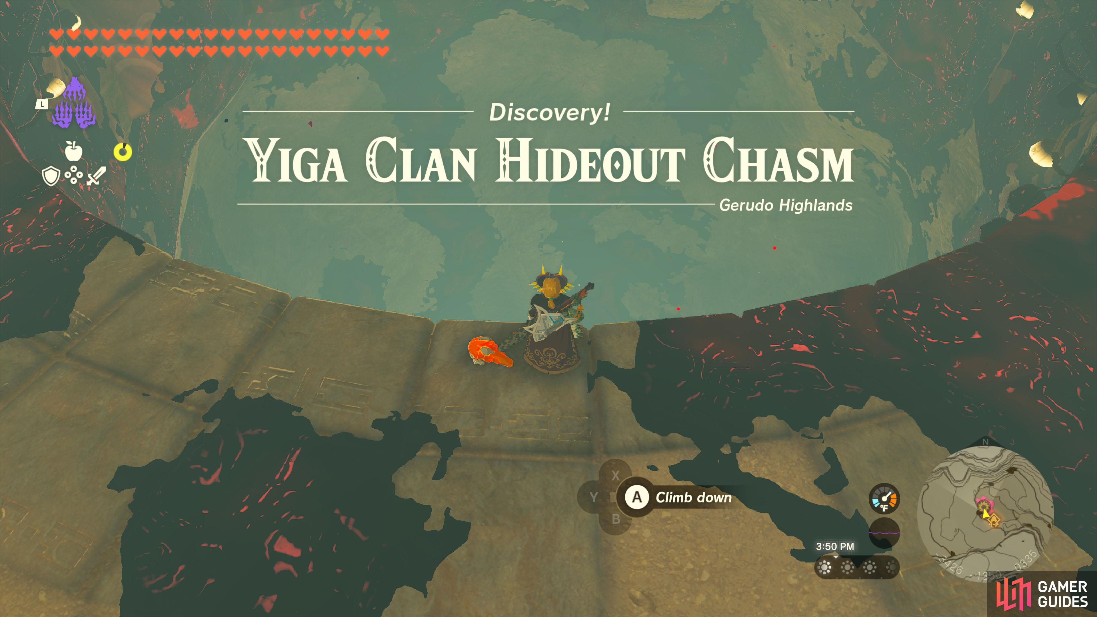Yiga Clan Hideout Chasm - The Legend of Zelda: Tears of the Kingdom ...