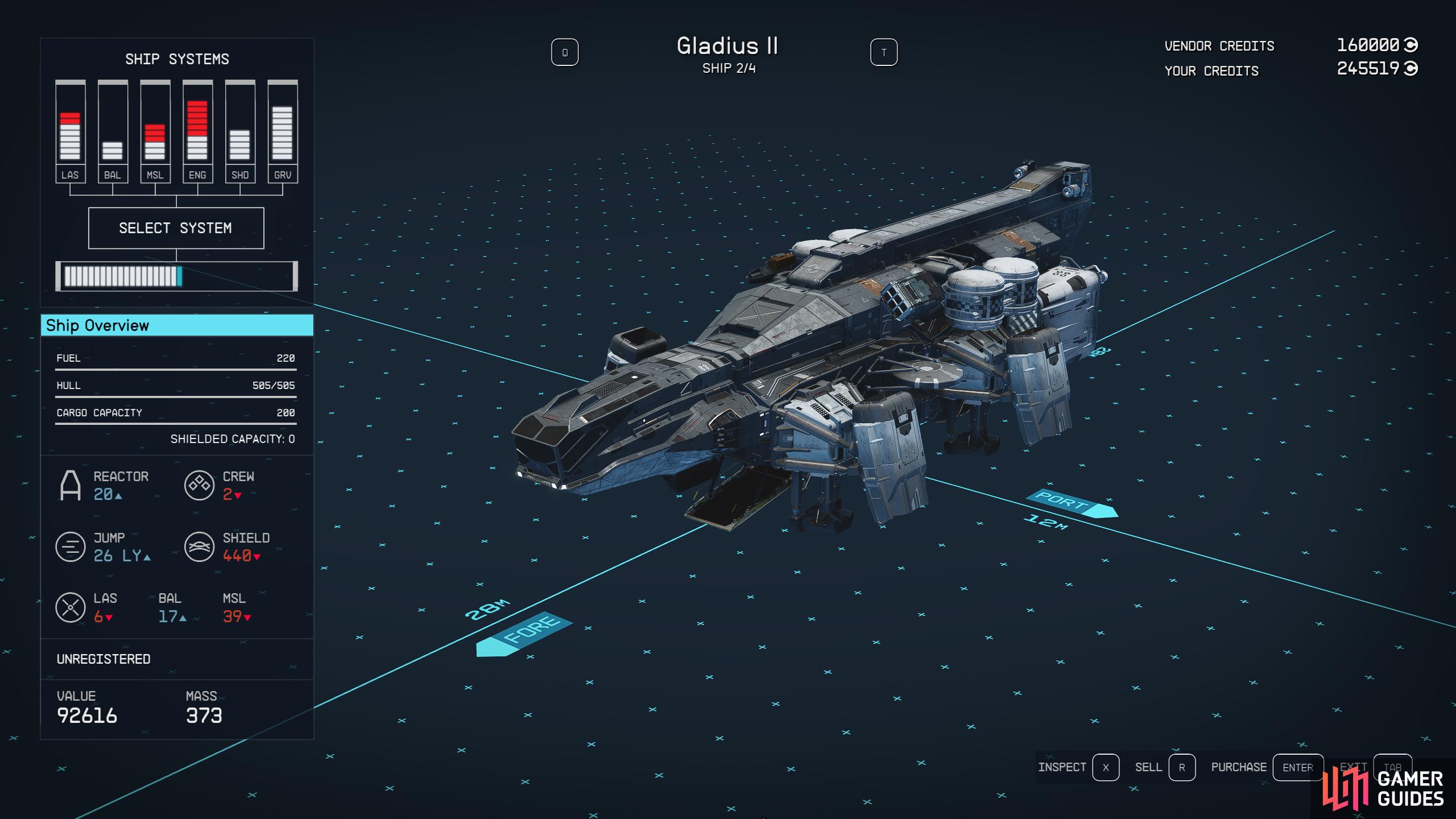 Gladius II - Starfield Database | Gamer Guides®