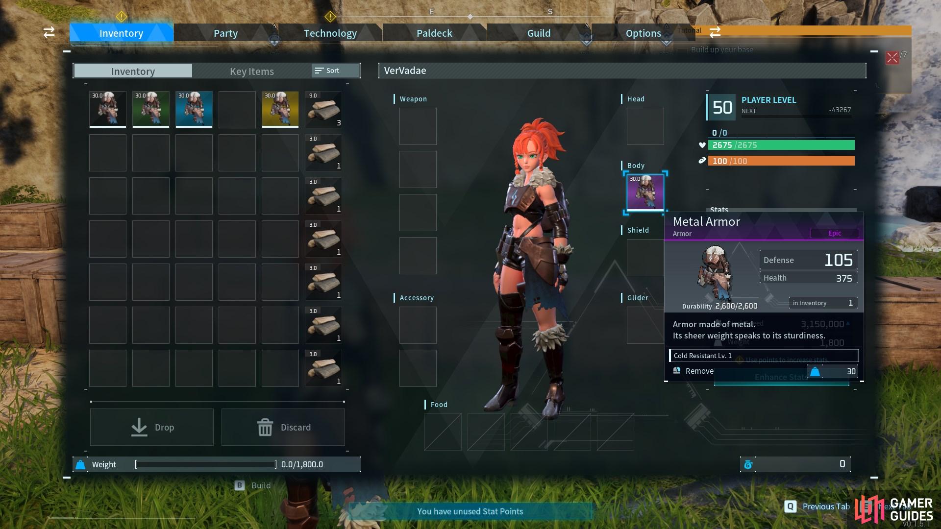 Metal Armor (Epic) - Palworld Database | Gamer Guides®