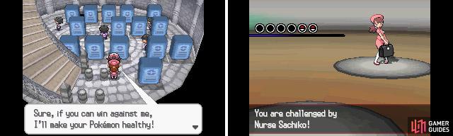 Nurse returns to offer free heals for your Pokemon.