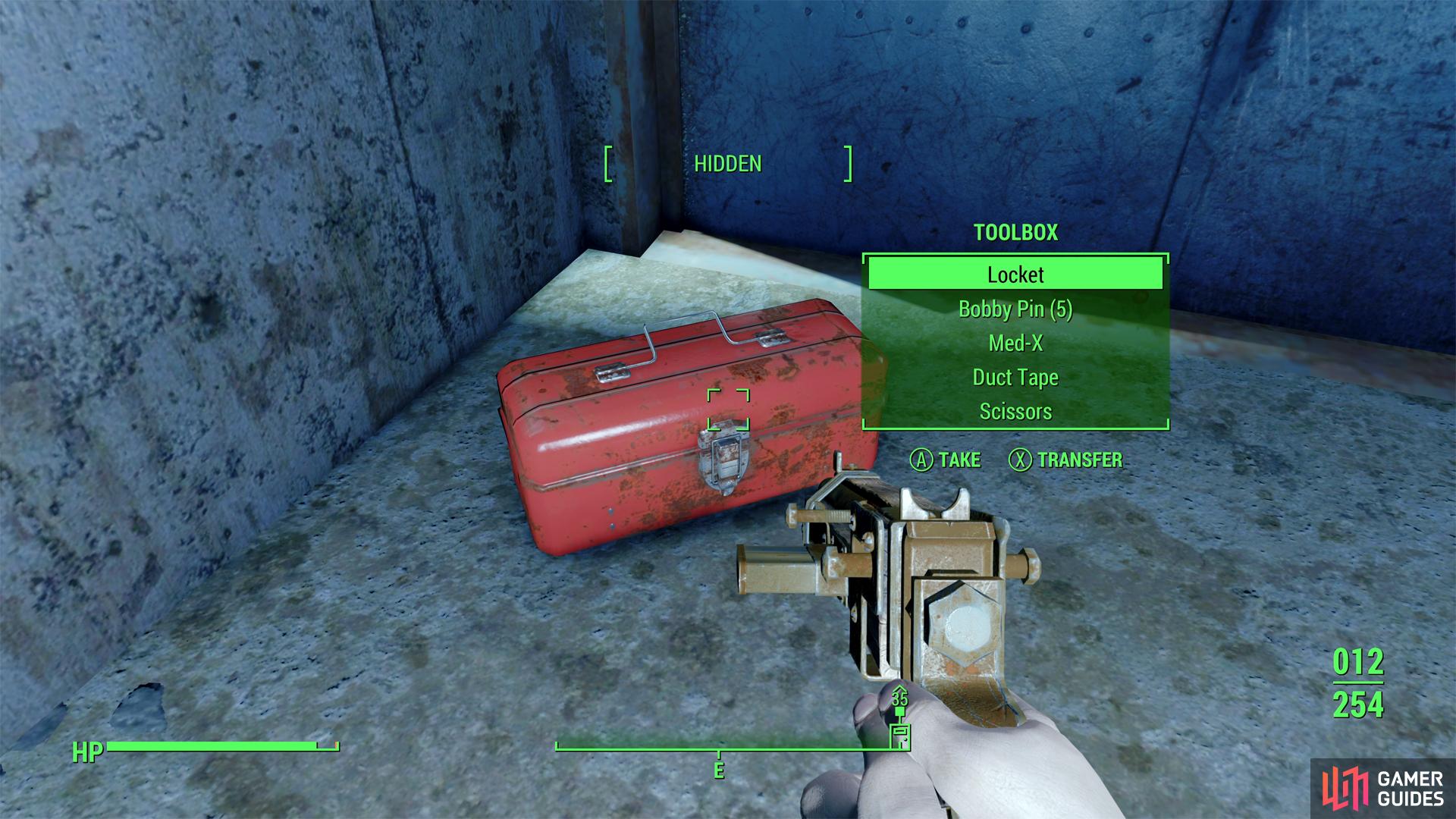Defeat the Raiders and search a toolbox to find a Locket.