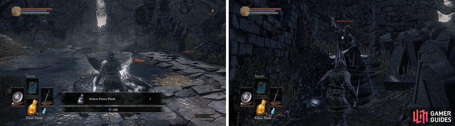 From the Ashen Estus Flask you can take any path to encounter more enemies.