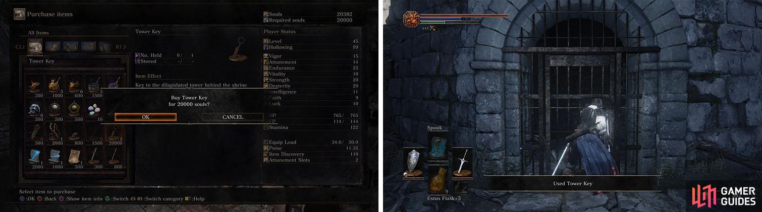 Purchase the Tower Key and use it on the gate at the back of Firelink Shrine.