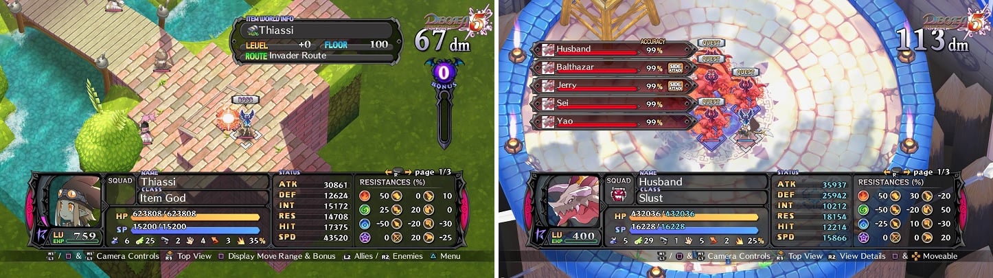 Two things you will need to do is defeat an Item God (left) and clear the Final Trial of Martial Training (right).