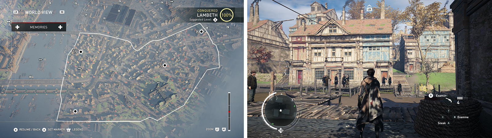 The Secrets of London can be found on the map (left). Location of Secret of London #06 pictured (right).