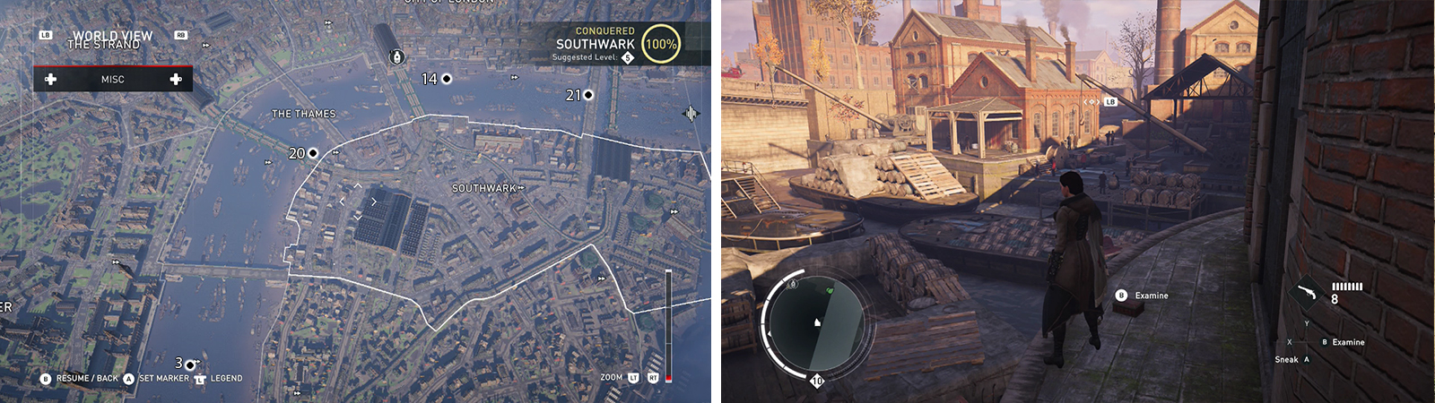 The Secrets of London can be found on the map (left). Location of Secret of London #21 pictured (right).