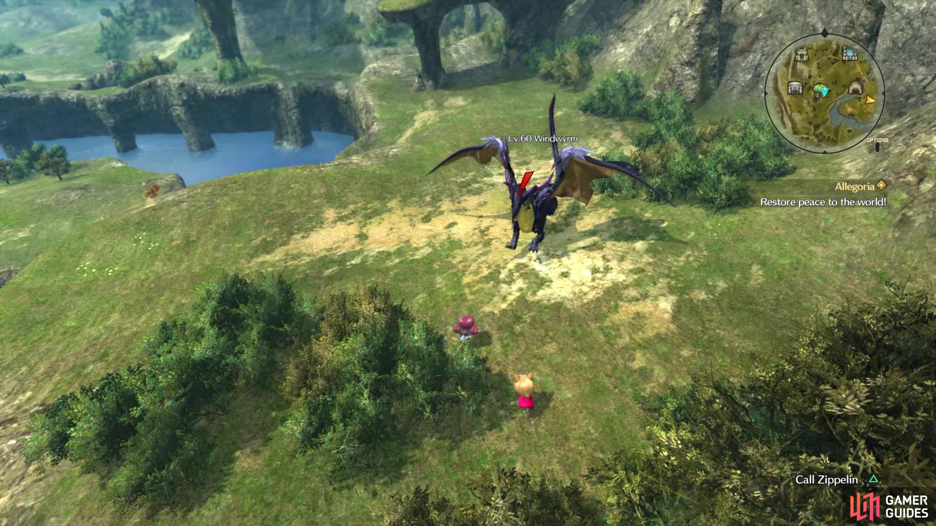 You can find high level Windwyrms in the upper areas surrounding Ding Dong Dell