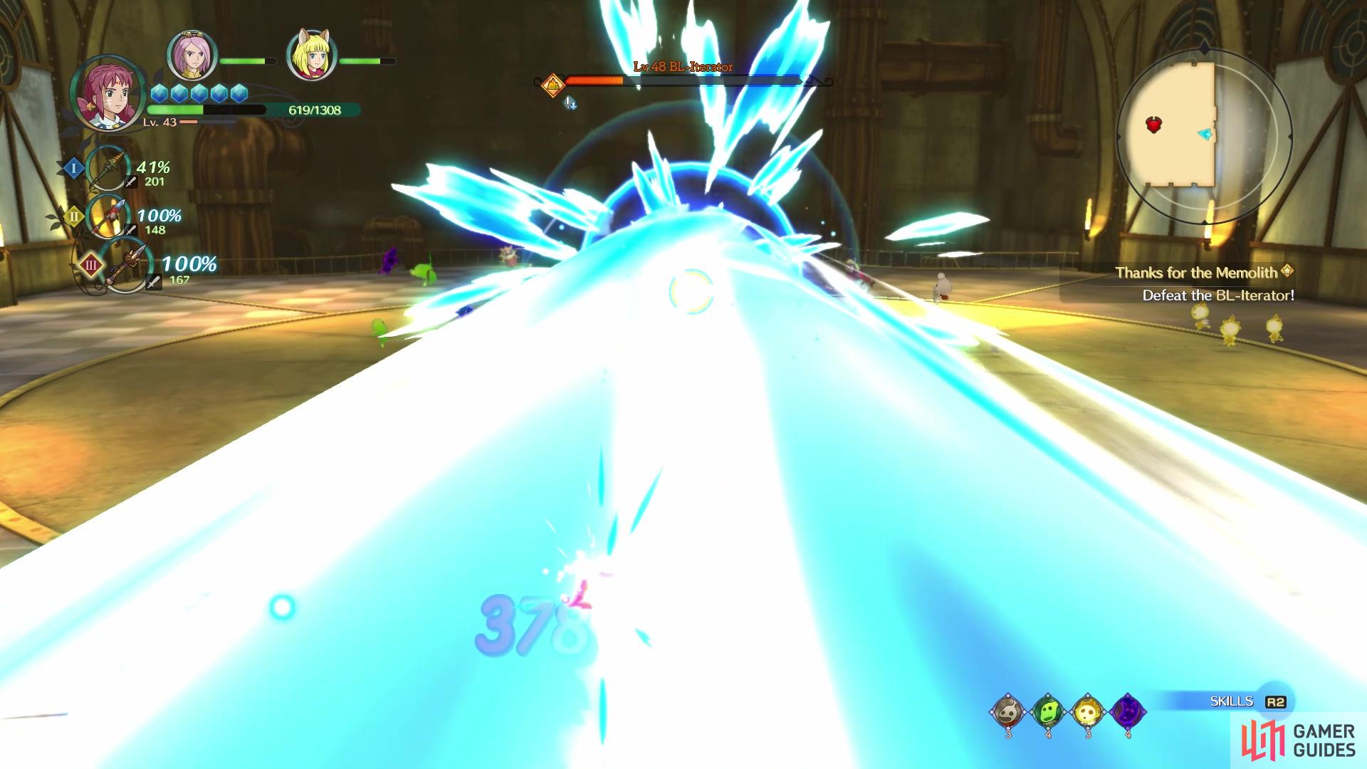 Watch out for the large beam attacks when the boss is charging
