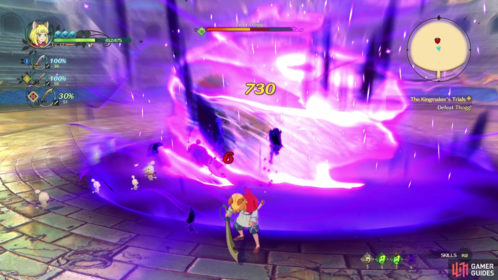 Tove can knock off a huge chunk of the boss' HP with its special move