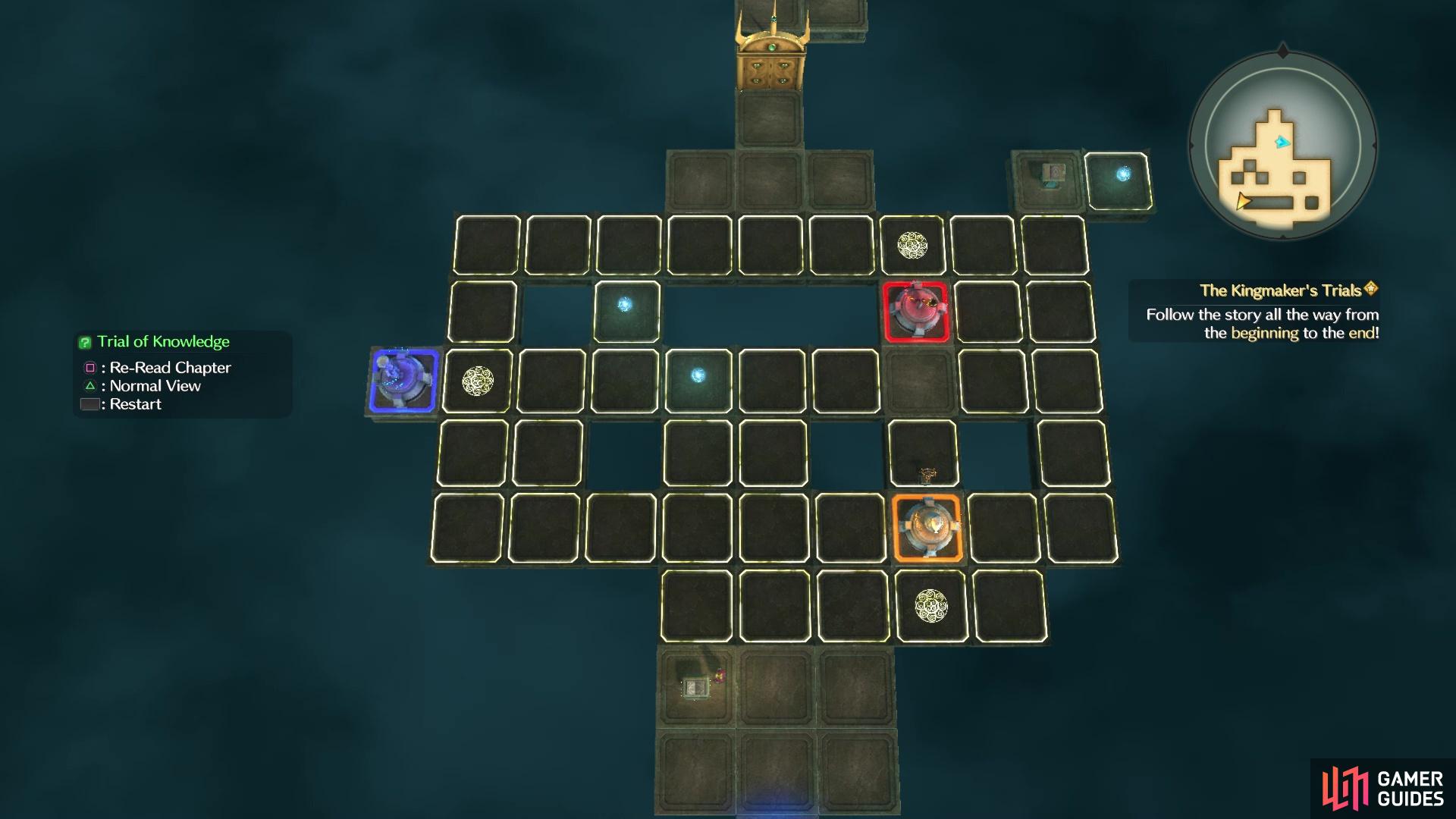 Get a bird's eye view of the puzzle with the Triangle button