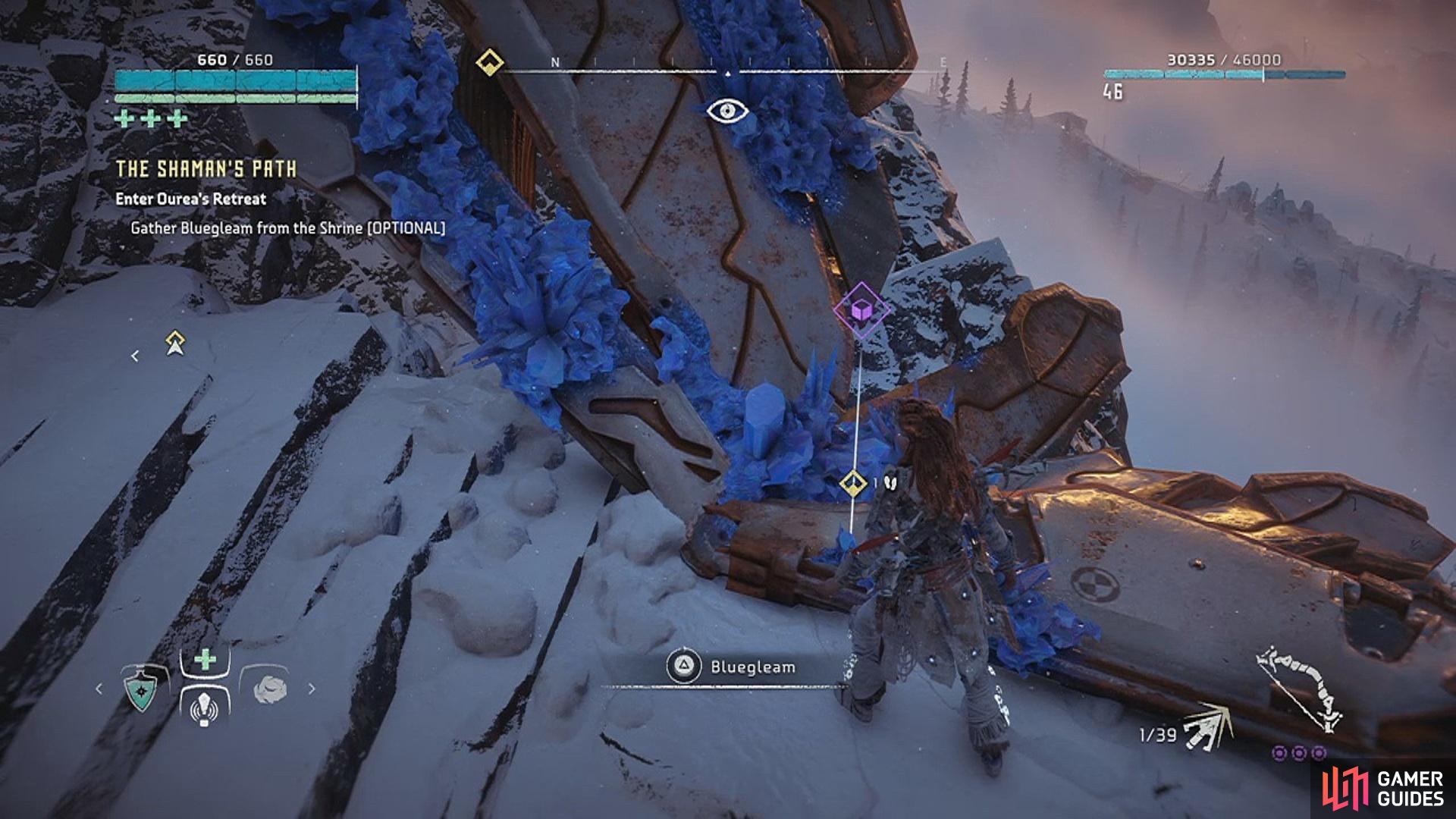 Horizon Zero Dawn: Frozen Wilds bluegleam locations