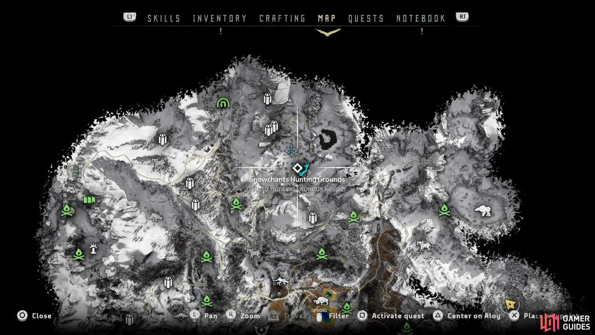 Horizon Zero Dawn: Frozen Wilds bluegleam locations