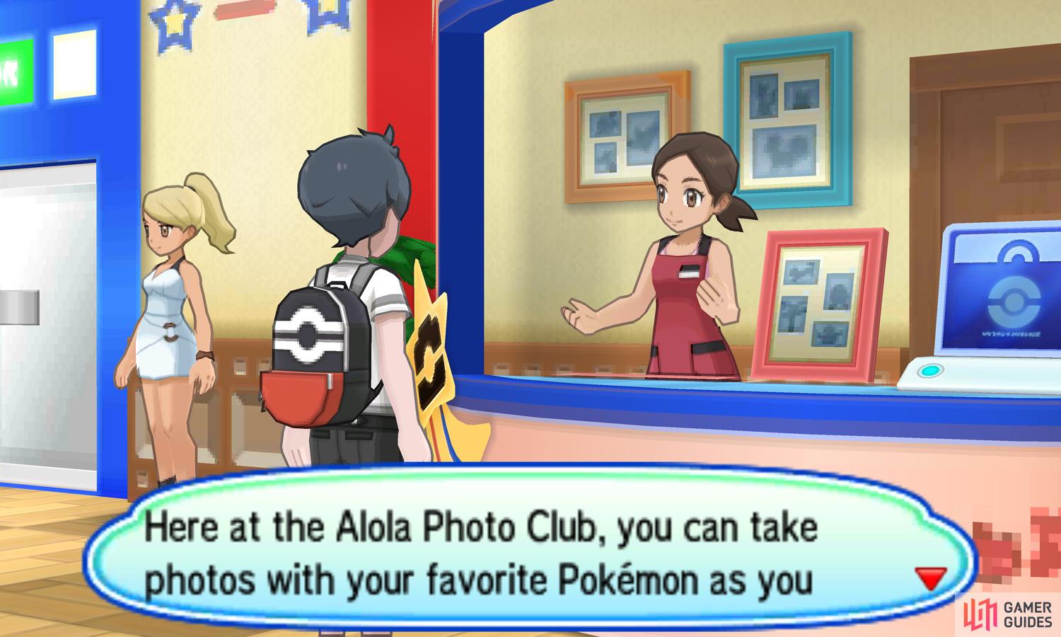 Taking Photos - Alola Photo Club - Mini-Games, Pokémon: Ultra Sun & Moon