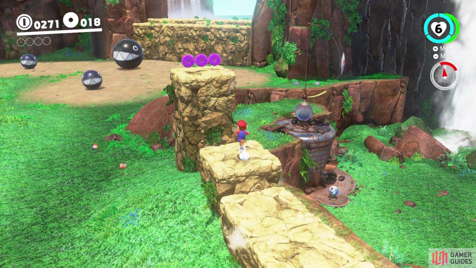 Super Mario Odyssey guide: Wooded Kingdom all purple coin