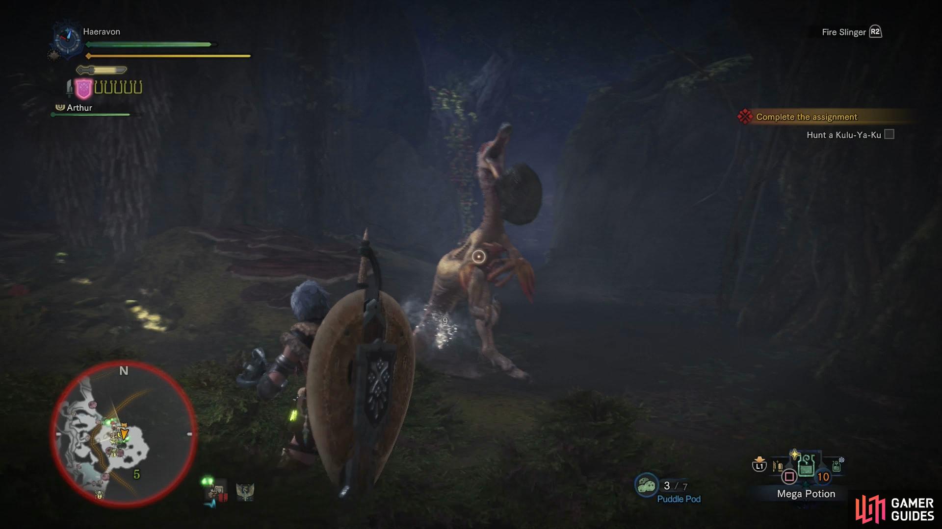 Pelting the Kulu-Ya-Ku with your Slinger may cause it to drop its boulder
