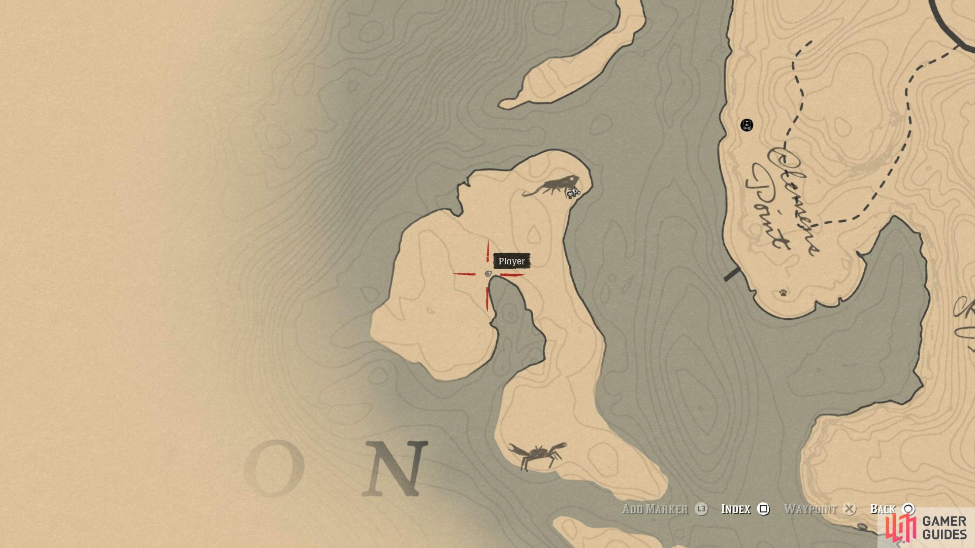 How to find all the treasures of the Poison trail in RDR 2? Map of