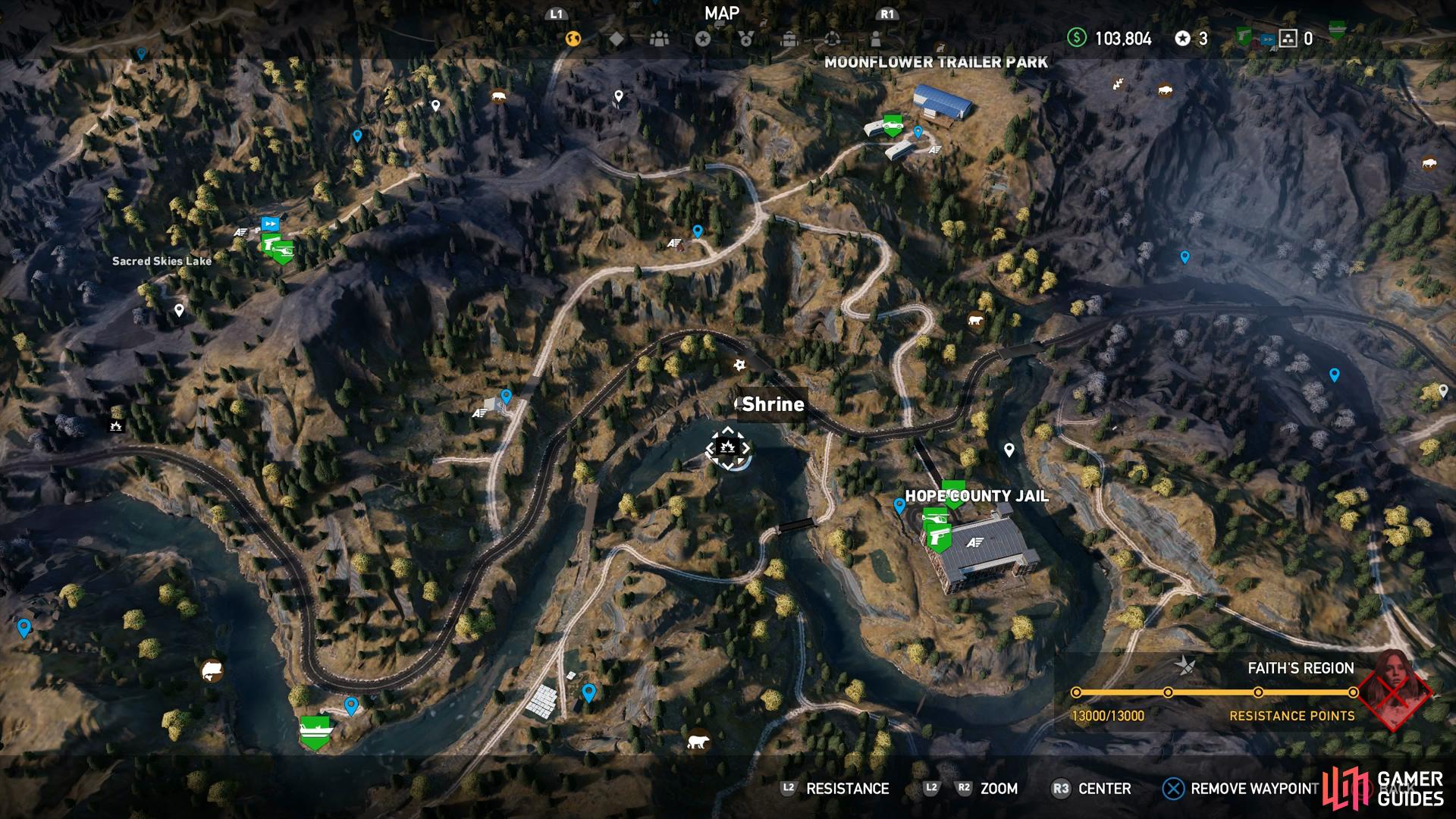 Search along the river west of Hope County Jail