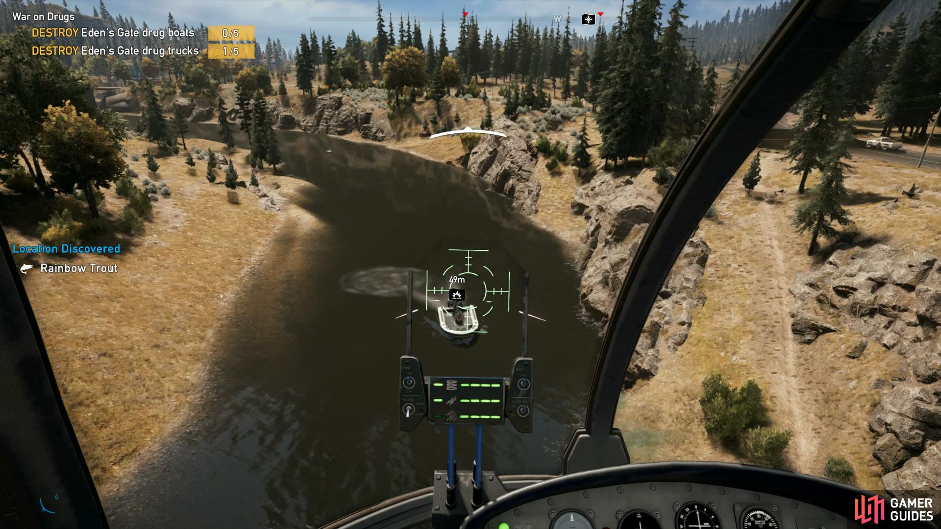 Using a helicopter will make this a hassle free mission.