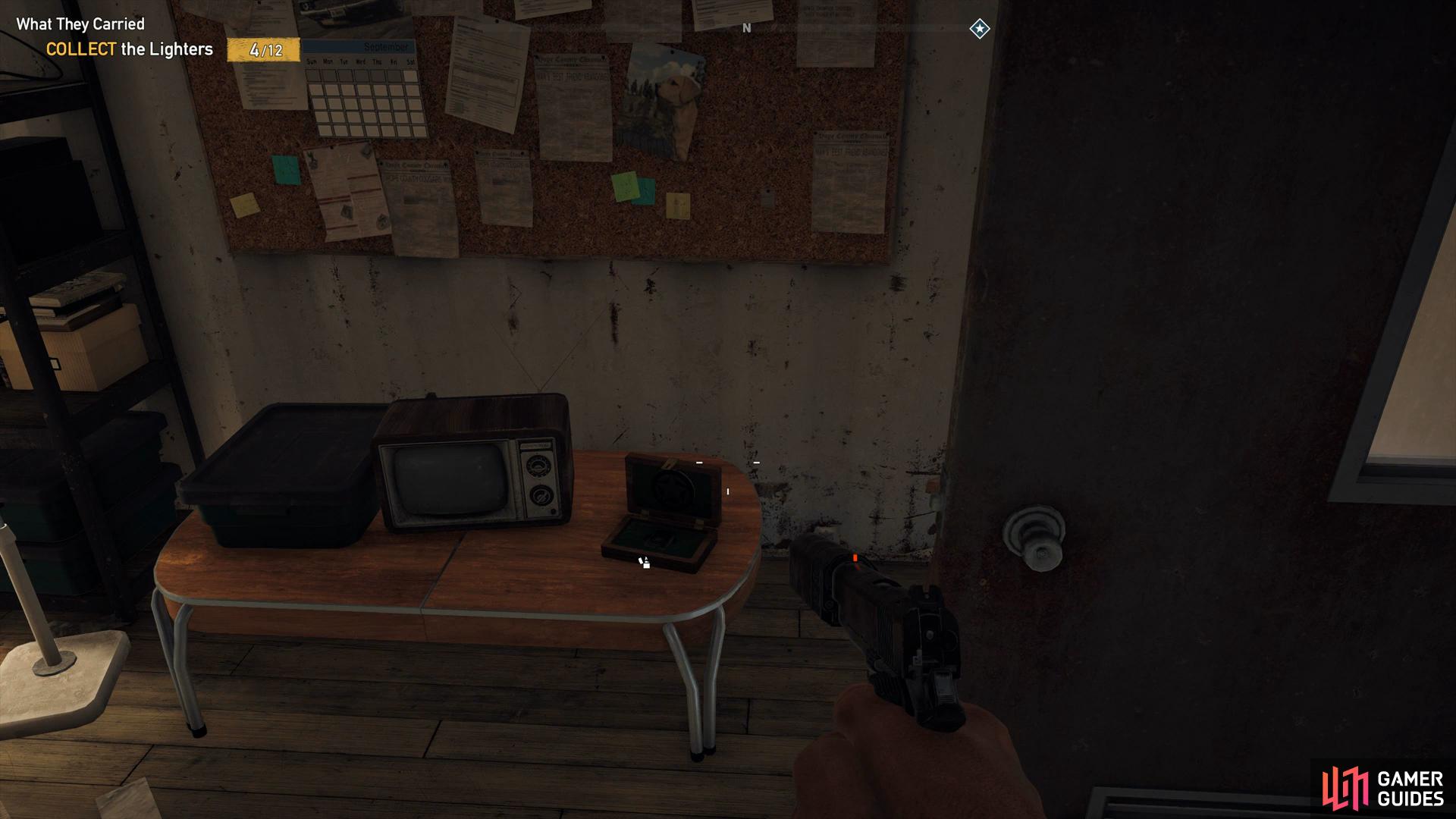 the Lighter can be found on a table at the back of the bunker.