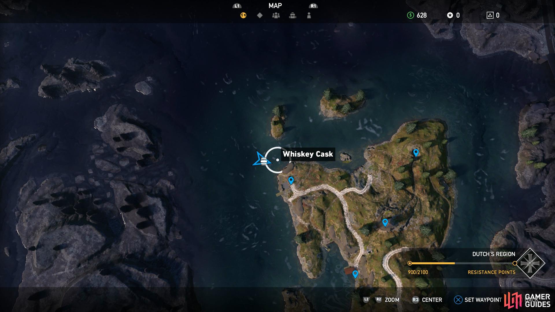 Search the small island north of the Forest Research Station
