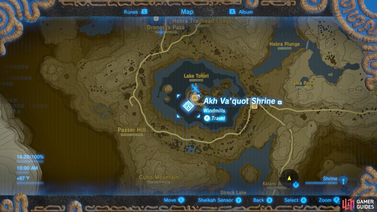 This is the specific location of the Akh Va'quot Shrine