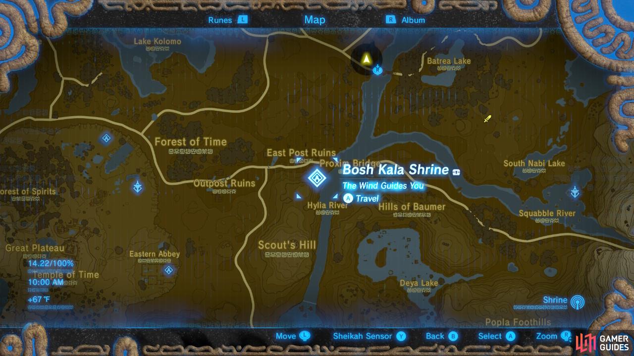 This is the location of Bosh Kala Shrine.