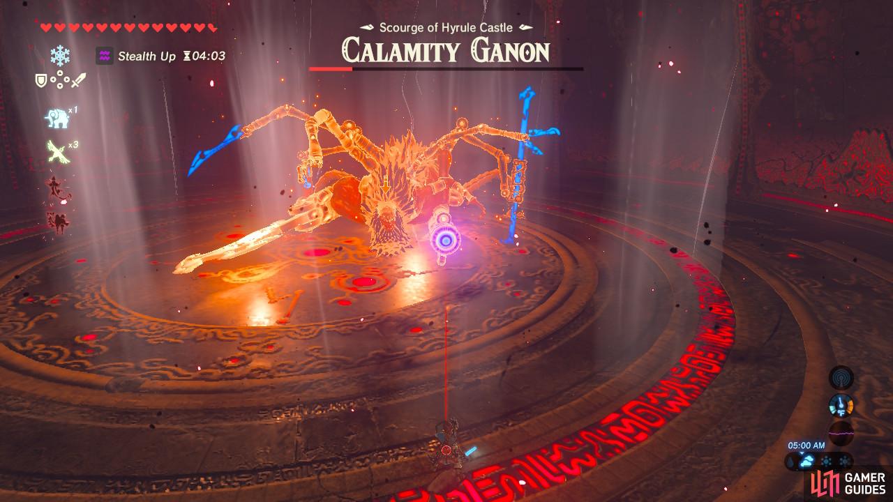 The laser will now come from Calamity Ganon's gun