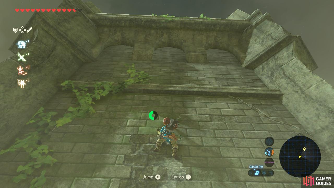Climb up this wall for safer passage.