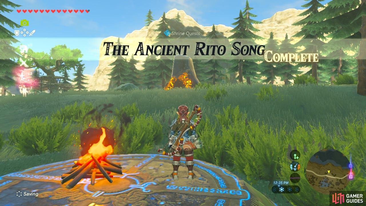 How to complete the Ancient Rito Song shrine quest in Breath of the Wild