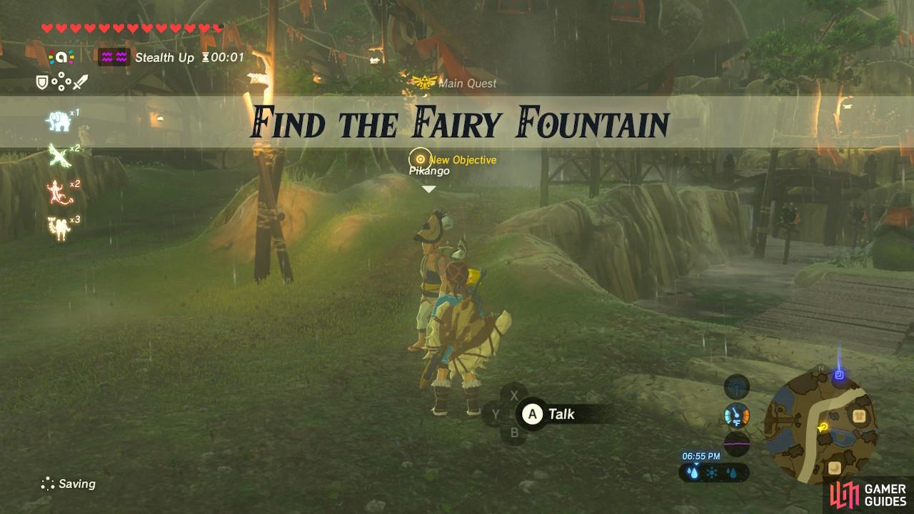 This quest is meant to teach you about the presence of Fairy Fountains in Hyrule