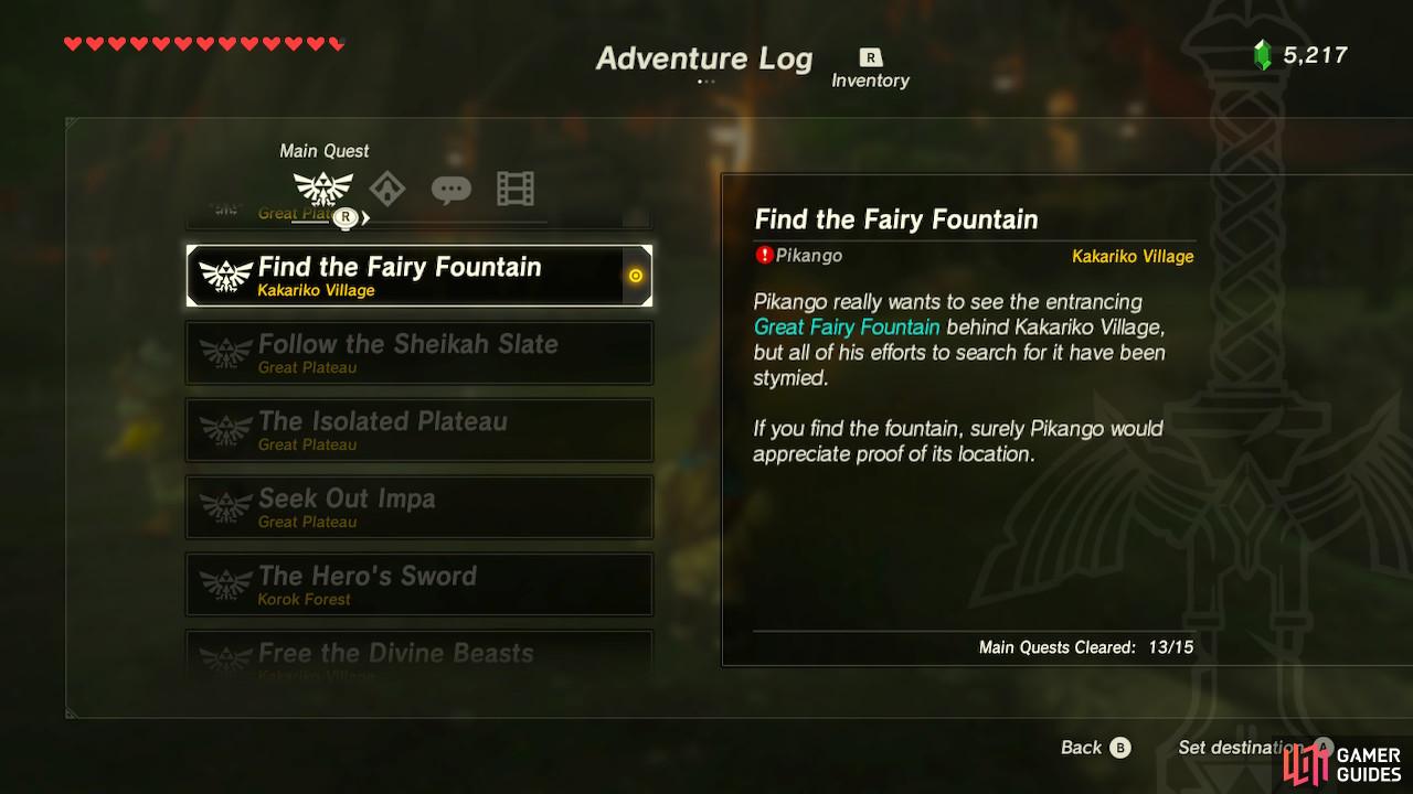 Fairy Fountains let you upgrade your armor, so let's go find ourselves one