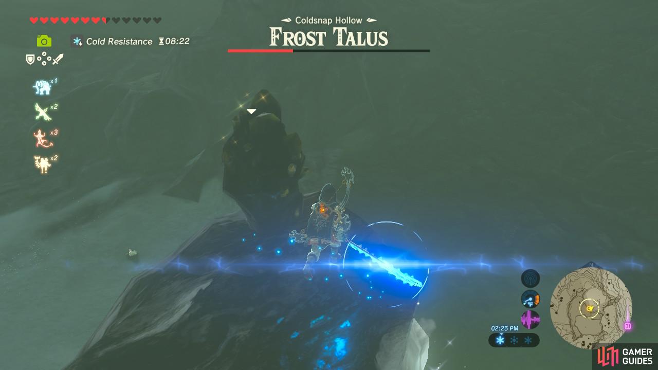 Melt the ice off and hit its weakpoint