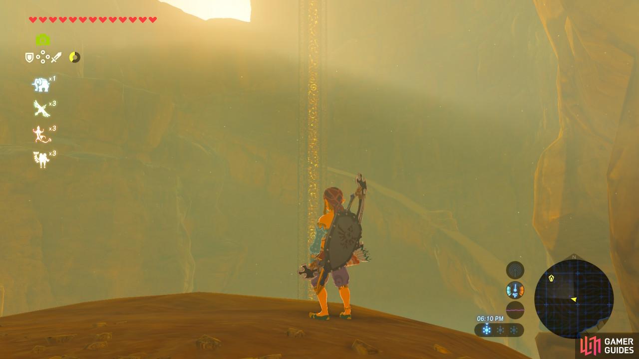 Behind the Tower you can see a circular, spiraling path. That is the path you'll want to take if you want to do it the normal way