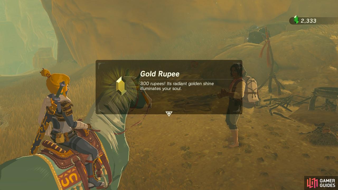 Zyle will buy your horse for a gold Rupee