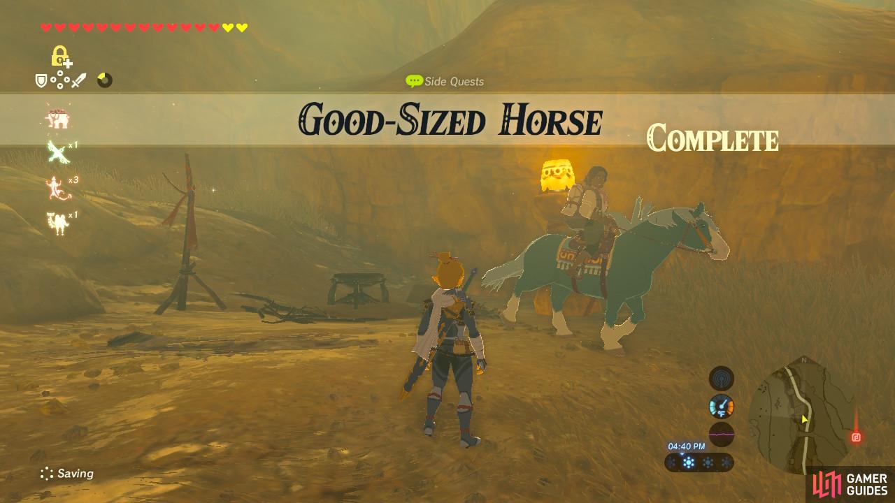 Then he will take your horse and leave