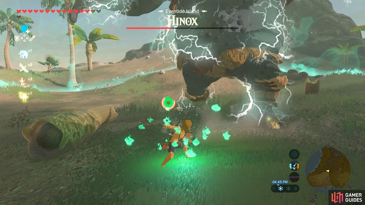 Or you can use Urbosa's Fury at the Hinox's feet for massive damage