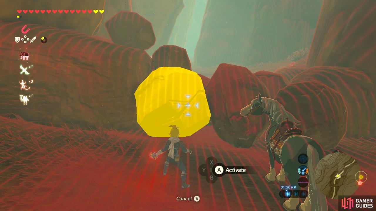 Just beware of falling rocks and make sure you clear out this wall of boulders