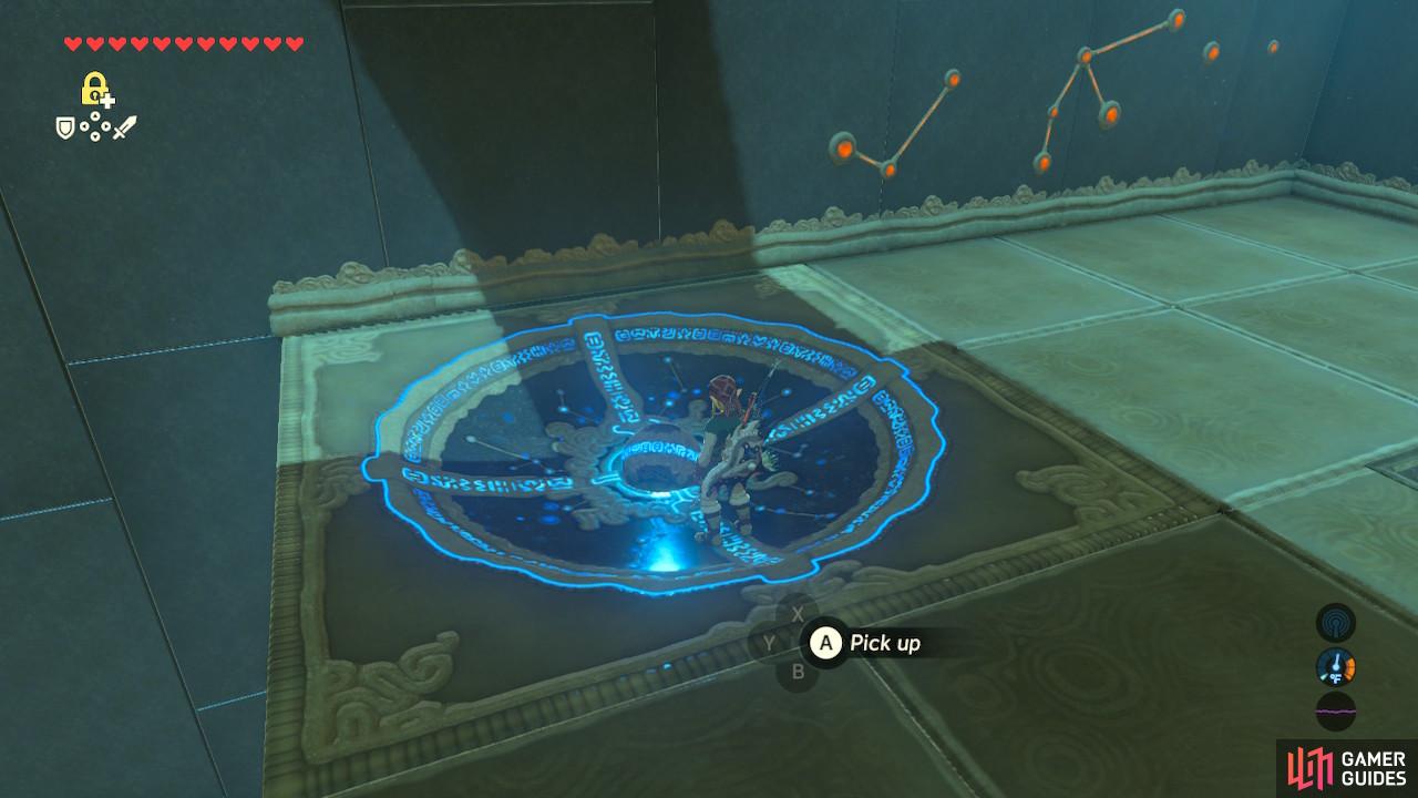 Then drop the ball in the hollow