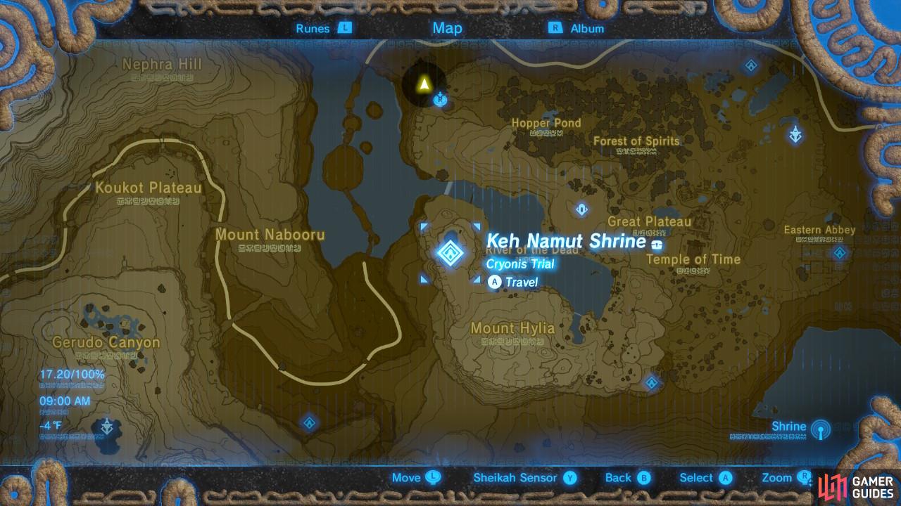 Here is the specific location of the Keh Namut Shrine