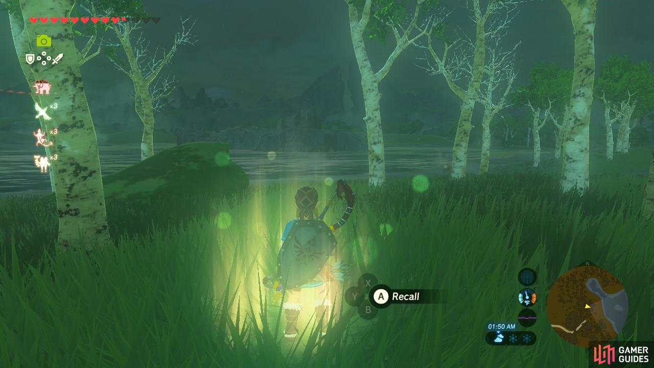 The recall point is here near the lake