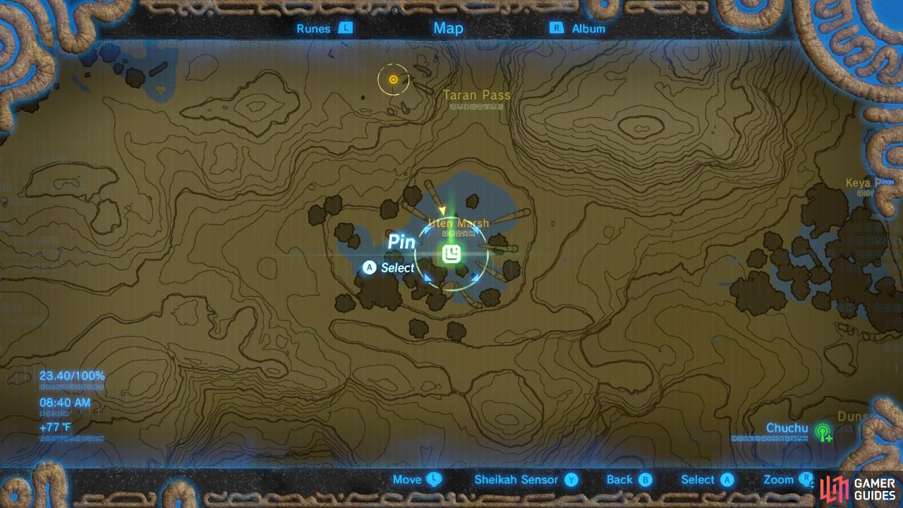 Here is the location of the Middle Kin Hinox