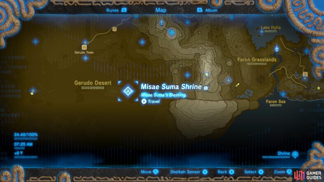 Here is the location of the Shrine.