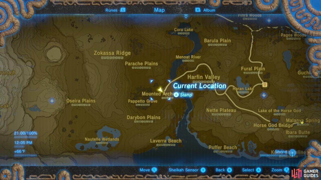 Here is the location of the Mounted Archery Camp