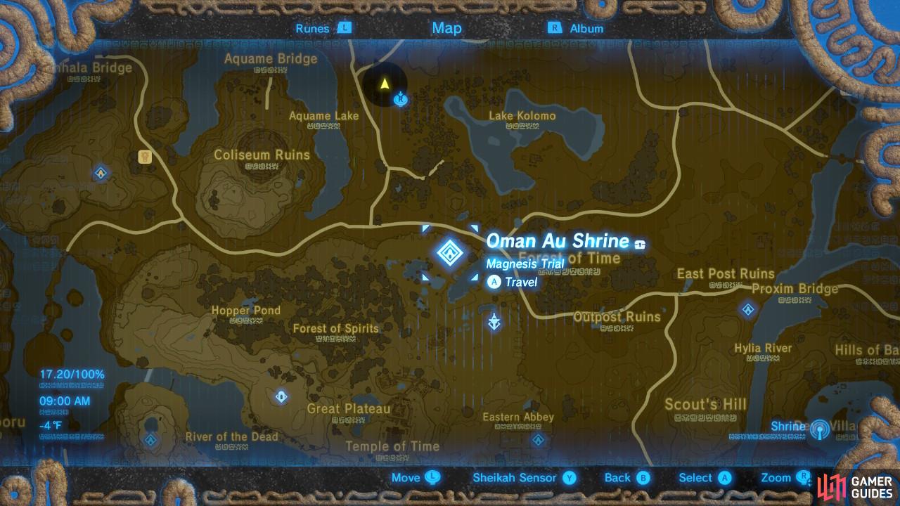 Here is the specific location of the Oman Au Shrine