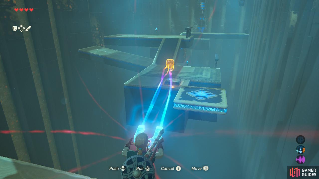 Grab a barrel from platforms below you