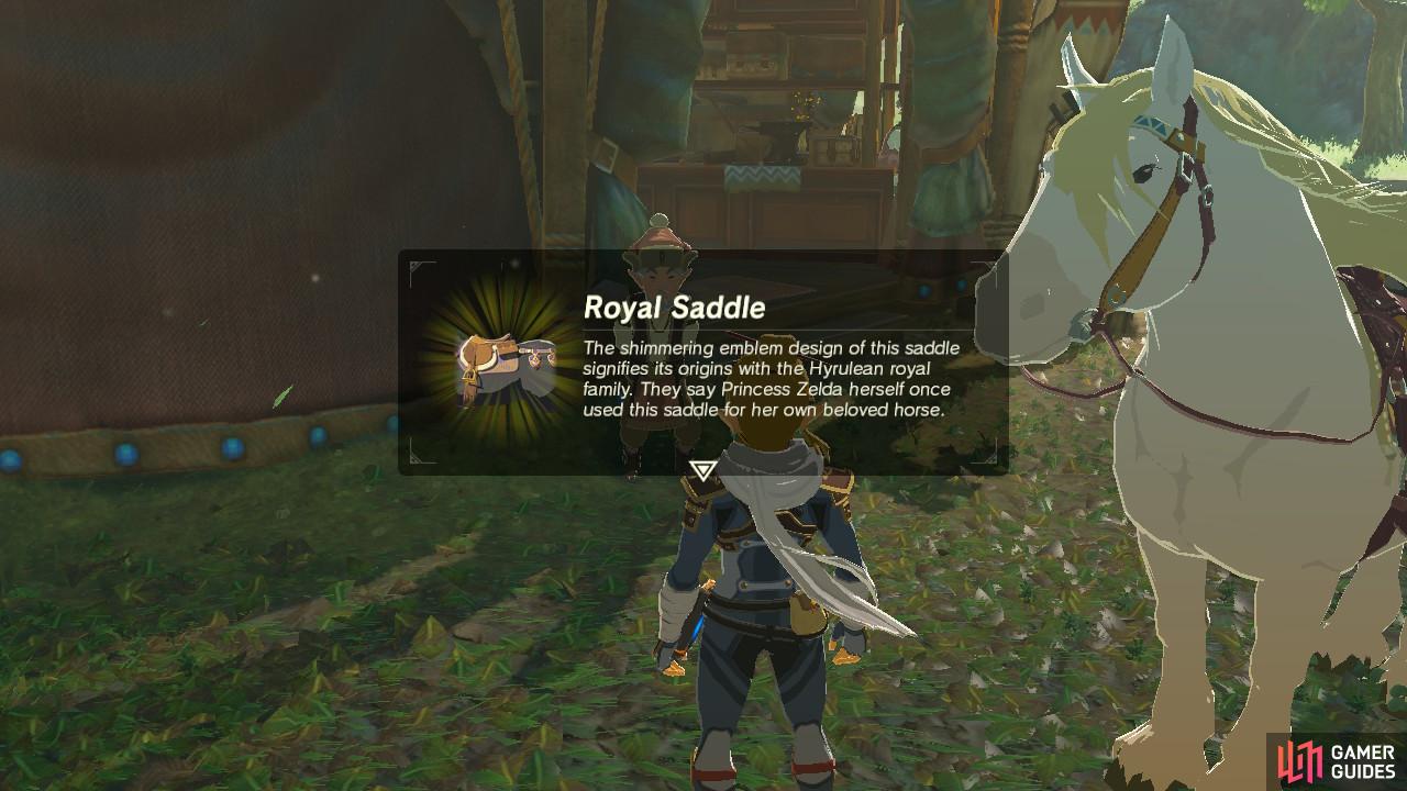 You will receive special royal gear specifically for this horse