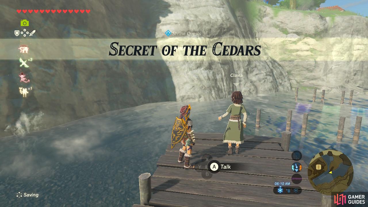 This Shrine Quest is received in Hateno Village