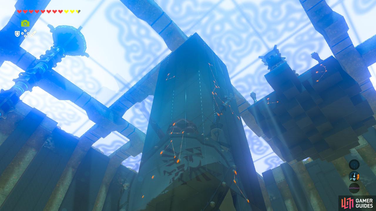 This long, narrow column is where you can access the monk's chambers